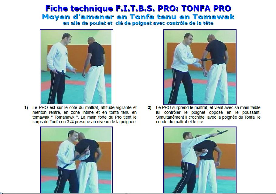 Fiche technique Tonfa GTPI  Self D&eacute;fense PRO Police F.I.T.B.S. PRO  par  Fayad FAYAD parue dans l'AROS n° 11 Police Municipale