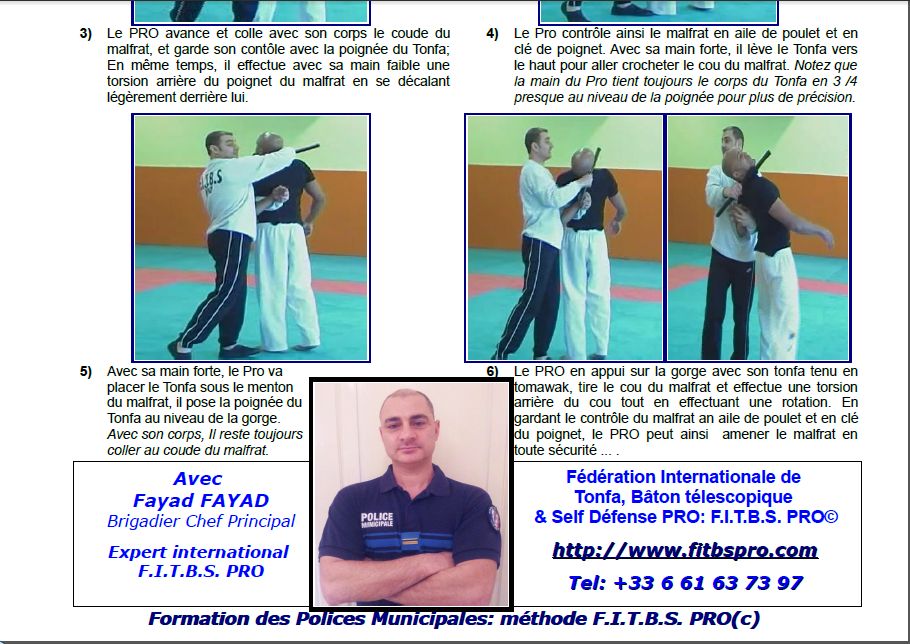 Fiche technique Tonfa GTPI  Self D&eacute;fense PRO Police F.I.T.B.S. PRO  par  Fayad FAYAD parue dans l'AROS n° 11 Police Municipale